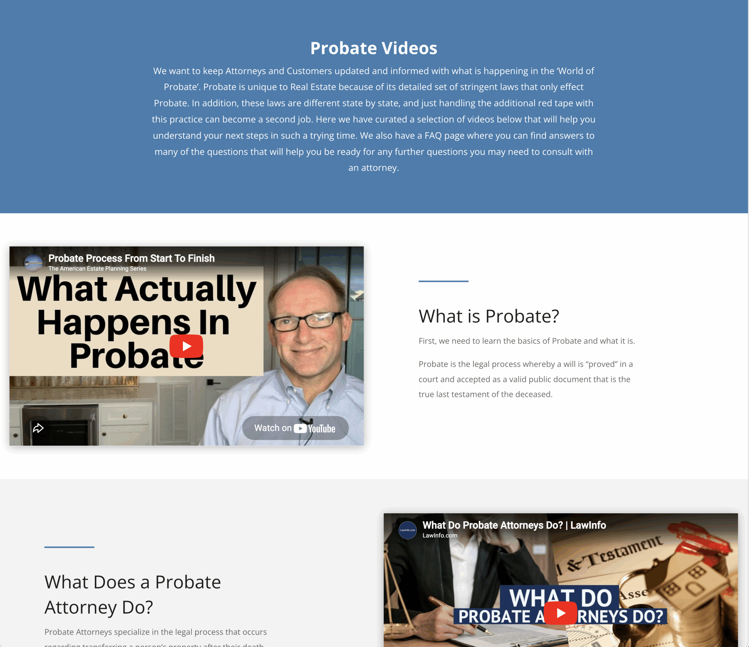 Video Page